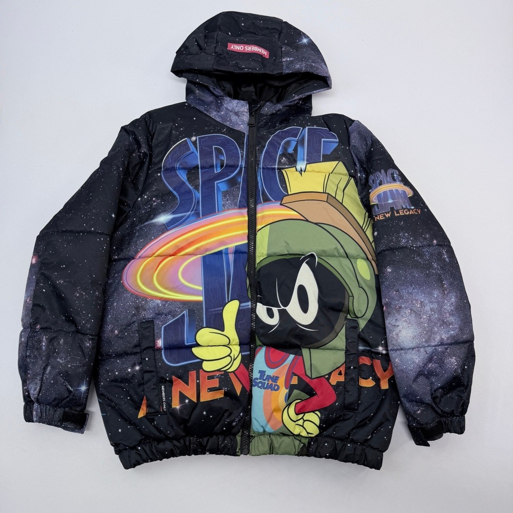 Members Only Space Jam Marvin Martian Puffer Jacket Kids 10/12